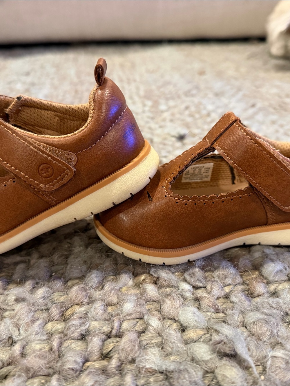 Stride Rite Pink Sneaker and Brown Mary Jane Toddler Shoe Set Size 5 - Picture 3 of 3